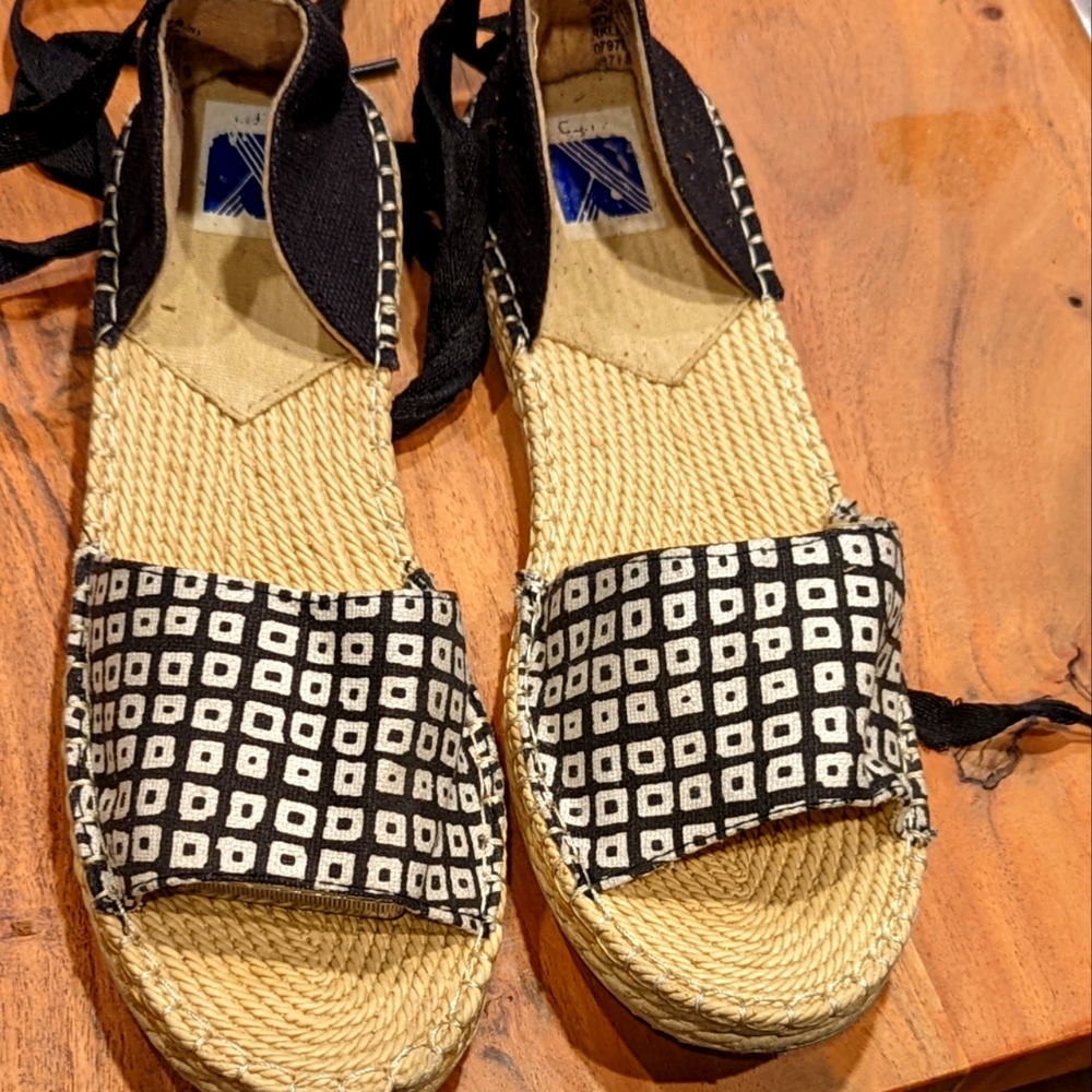 Black and White Espadrilles